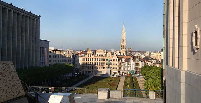 Brüssel: Blick von den Museen zur Stadt
