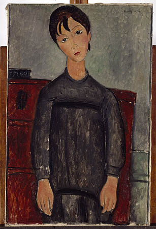 Modigliani, Mädchen in schwarzer Schürze