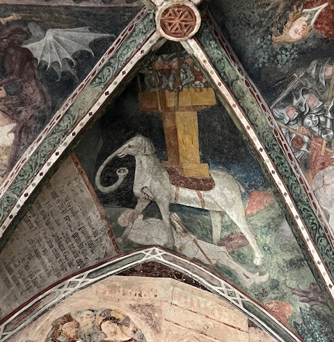 Brixen: Darstellung eines Elefanten im Kreuzgang Brixen: Darstellung eines Elefanten im Kreuzgang