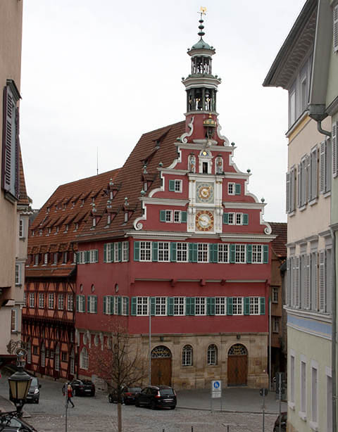 Esslingen, Rathaus mit astronom. Uhr